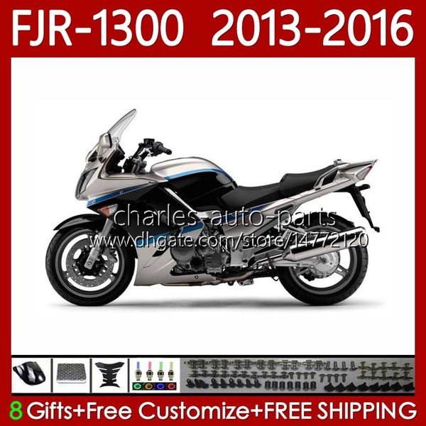 Yamaha FJR-1300A FJR 1300 A CC 2001-2016 Yıl Gümüş Mavi Vücut 112NO.96 FJR1300A FJR-1300 2013 2014 2015 2016 FJR1300 13 14 15 16 Moto OEM Fairing