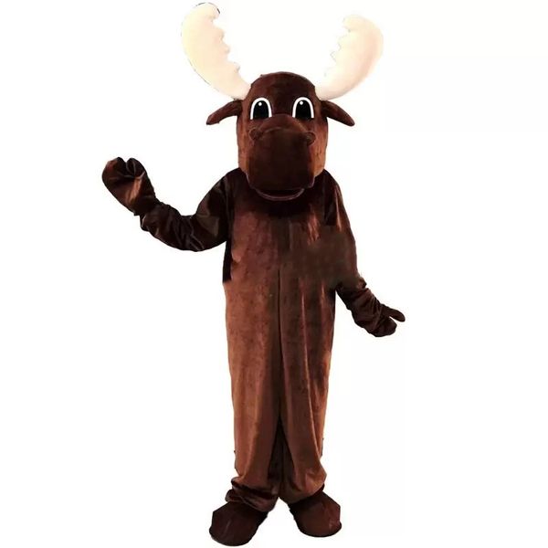 

halloween brown deer mascot costume cartoon elk anime theme character adults size christmas carnival festival fancy dress, Red;yellow