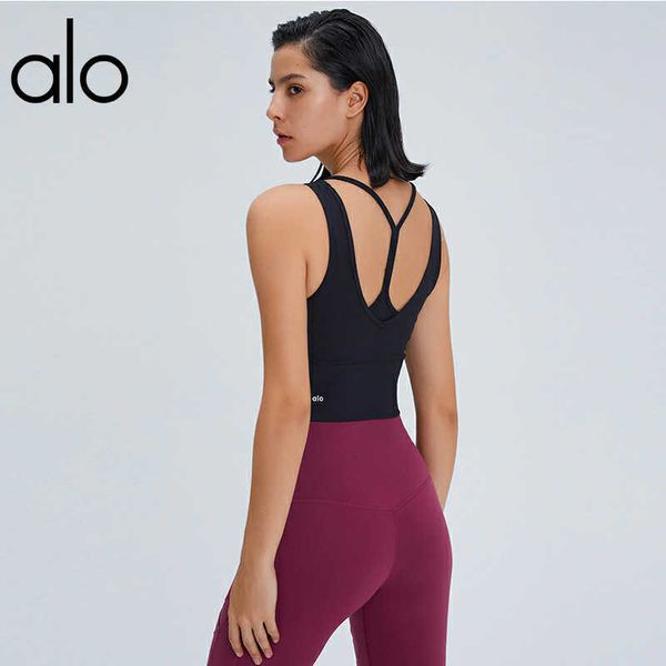 

alo yoga women's new product beautiful back threaded running fitness sports vest
