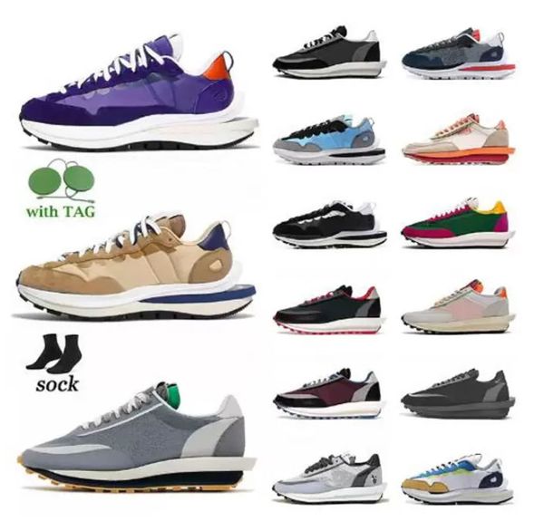 

fashion waffle sesame blue void dark iris women running shoes clot kiss of death cool grey ld vaporwaffle nylon black white undercover fashi