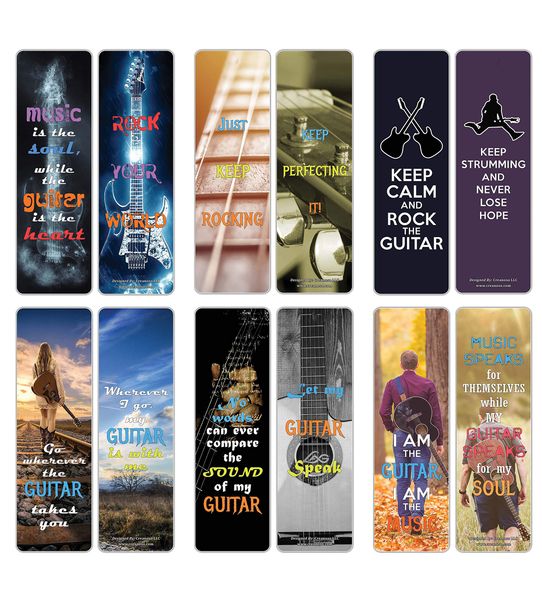 

bookmark creanoso guitar inspiring quotes bookmarks for musicians 12pack premium gift set word sayings players guitarists bassist adt amjgc