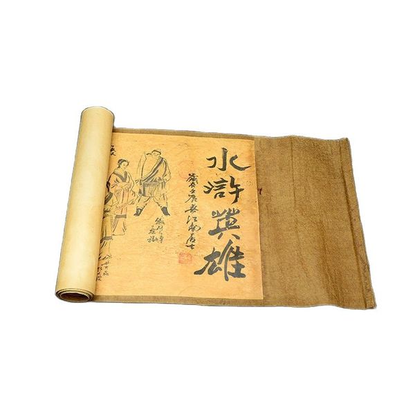 

collection of chinese scroll painting on silk the water margin, Silver