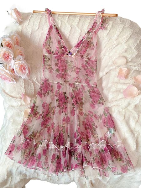 

floral chiffon slips 50mq#, Black;red