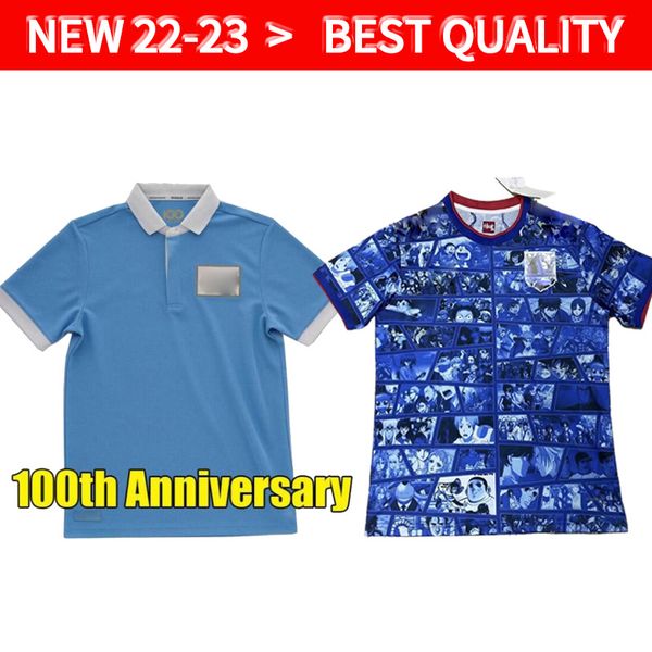 

2021 2022 japan 100th anniversary soccer jerseys fans player version special cartoon 100 th years honda tsubasa kamada shibasaki football, Black;yellow