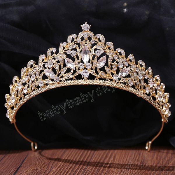 

leaves tiaras crowns cristal gotic bridal headbands girls prom party wedding hair jewelry accessories, Slivery;white