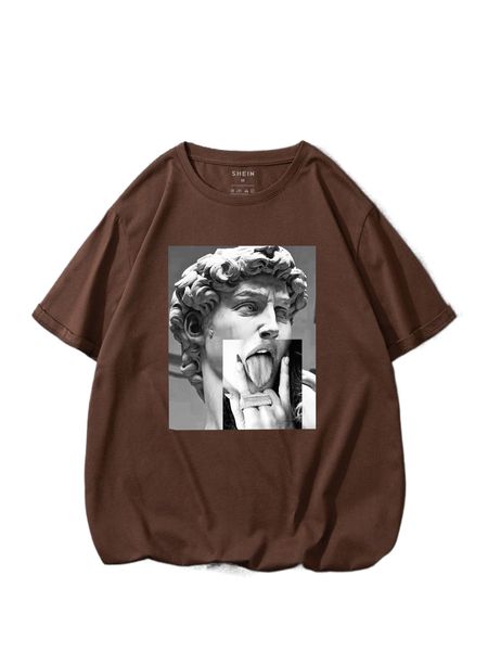 

men figure graphic tee o7ii#, White;black