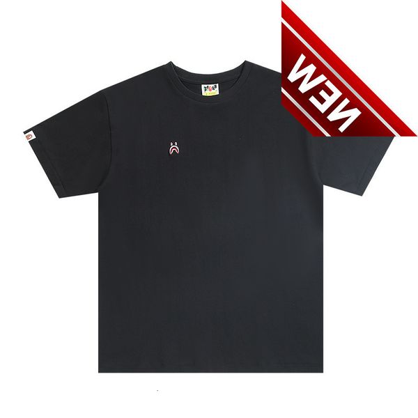 

bap ape head shark embroidery small label t-shirt, White;black