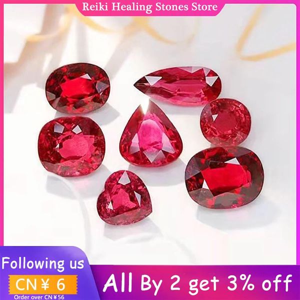 Oggetti decorativi Figurine Ruby naturali che tagliano il rettango sri-Lanka estratto non riscaldato VVS gem gem corindum spinello varie forme che rendono DI