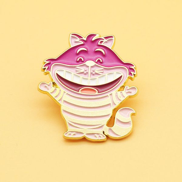

cute cat brooch and enamel pins men and women fashion jewelry gifts anime movie novel lapel badges, Blue