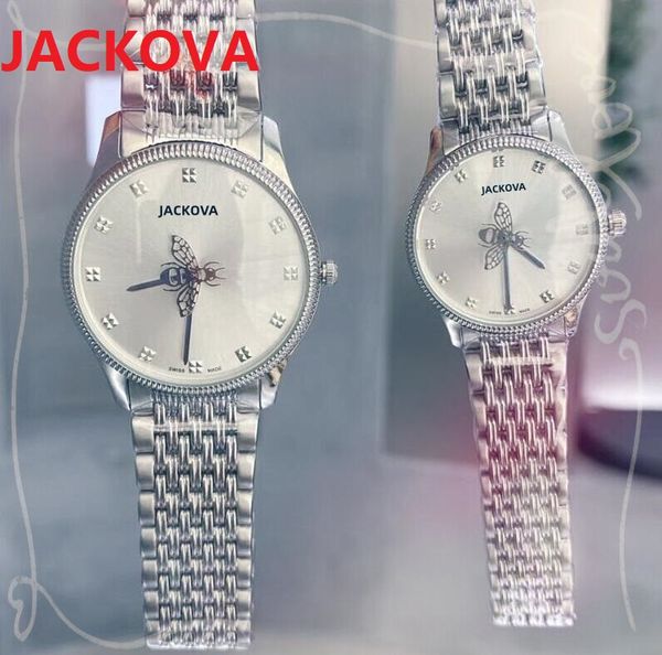 Popular Casual Fashion Luxury Mulher Women Bee Dial Watch 38mm 30mm Rellojes de Marca Mujer Lady Dress 316L Banda de aço inoxidável Quartz Sapphire Glass Mirror Wristwatch