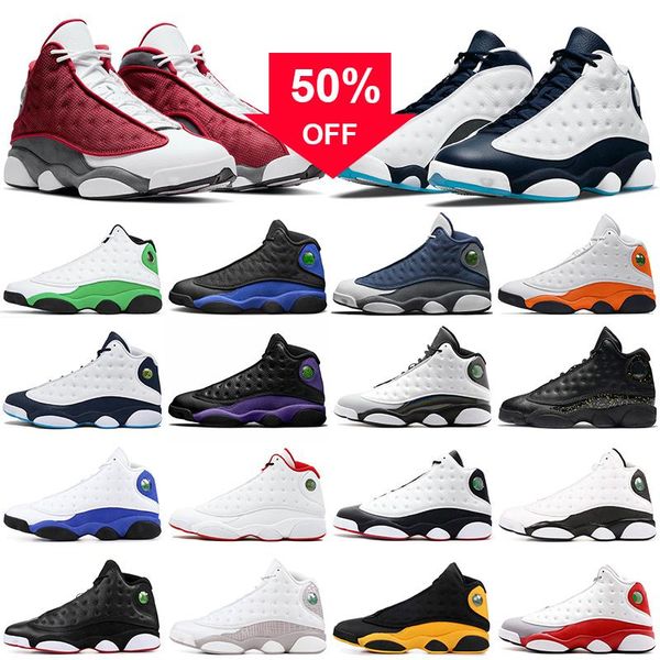 

jumpman 13s 13 men basketball shoes dark powder blue court purple red flint black bat aurora green mens women outdoor sports trainers