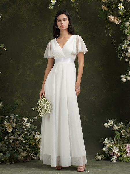 Бежевое шифоновое платье летнего подружка невесты для женщин элегантное вспышка с коротким рукавом ленточный ремень ремень макси.