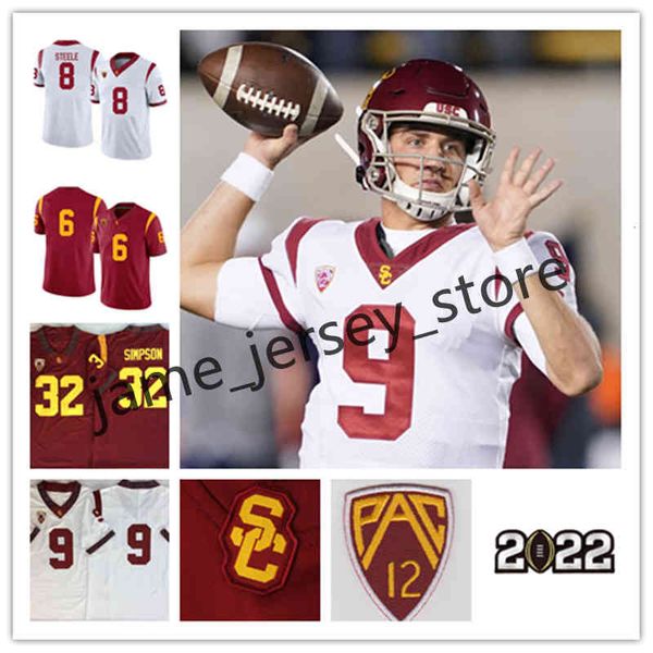 Xflsp College USC Trojans Fußballtrikot 2 Robert Woods 5 Reggie Bush 6 Mark Sanchez 7 Matt Barkley 9 Kedon Slovis 14 Sam Darnold 15 Isaac Whitney