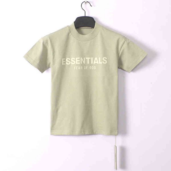 

50% discount bagschildren's high end original essentials t-shirt short sleeve fashion brand fog high street flocking boys' and gir, White;black