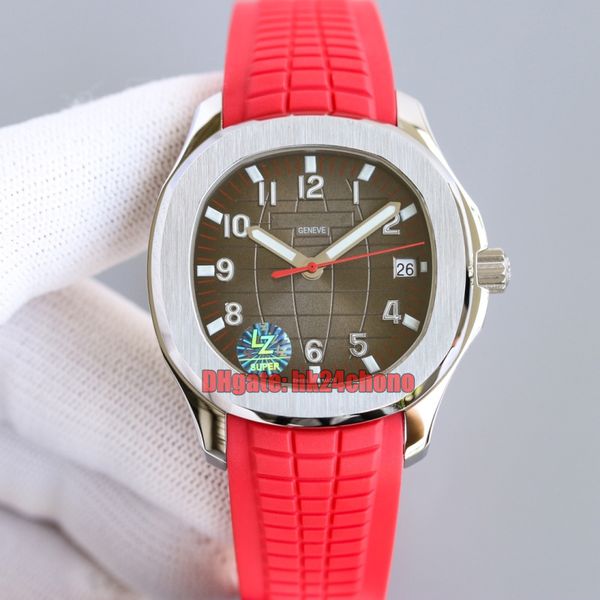 

7 styles watches 5167a-012 40mm stainless steel cal.324 s c automatic mens watch black gray dial rubber strap gents sports wristwatches, Slivery;brown