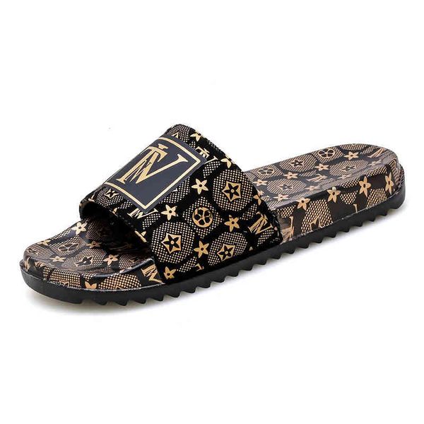 

size 39-45 men's slippers summer outdoor fashion soft soles comfortable casual beach sandals, Black