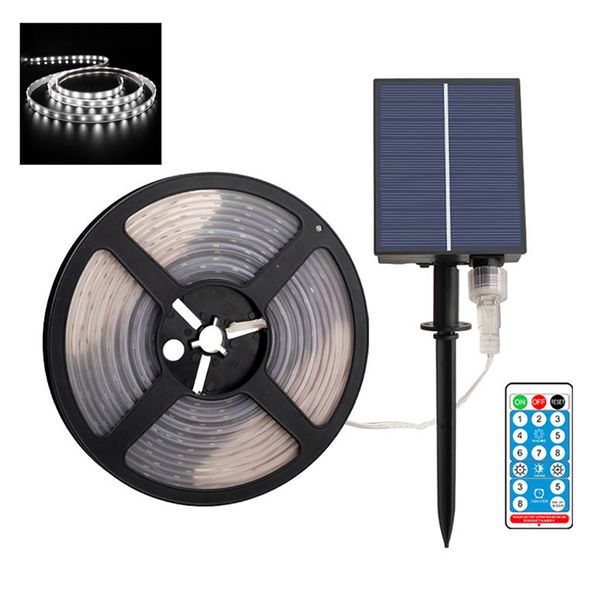 5M 10M Solar Strip Light outdoor RGB Bianco caldo Illuminazione flessibile Tubo in silicone Impermeabile IP67 Giardino Decorazione natalizia