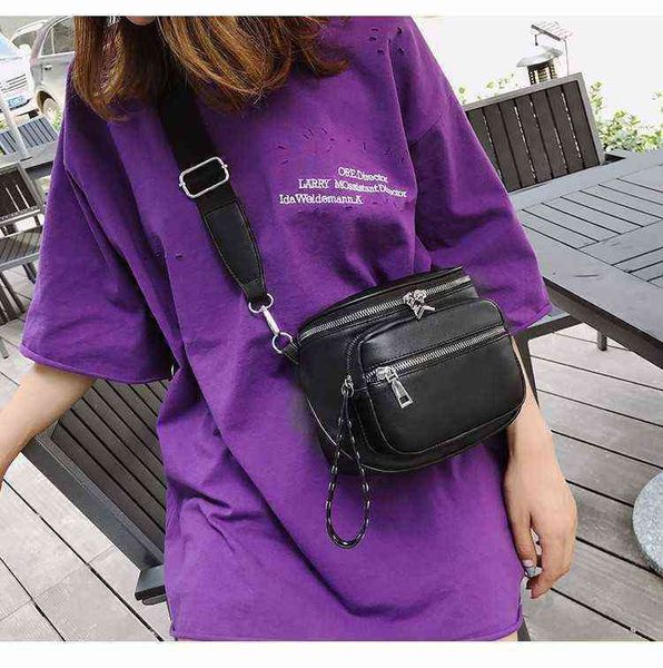 

2019 new korean fashion leisure shopping personality outdoor travel one shoulder slanting women's bag 220518