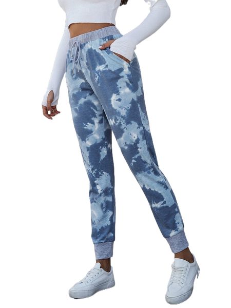 

dearcase tie dye drawstring waist sweatpants r8eo#, Black;white