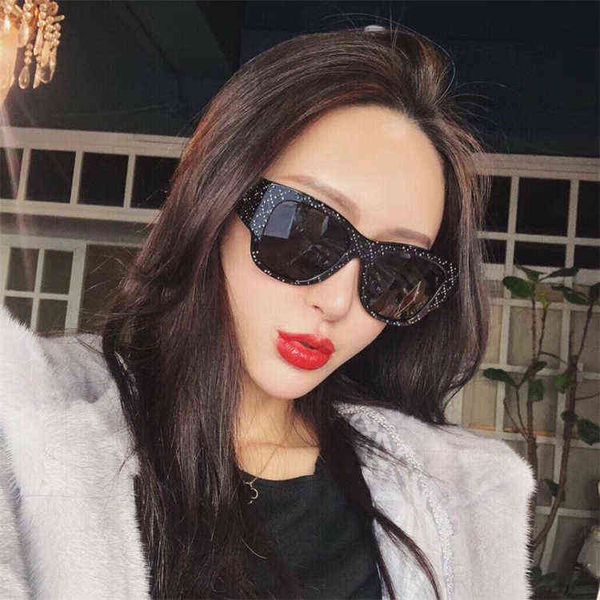 

women's net red same fashion personalized round frame leg sunglasses tide ch5421 mens luxury eyewear fashion, White;black