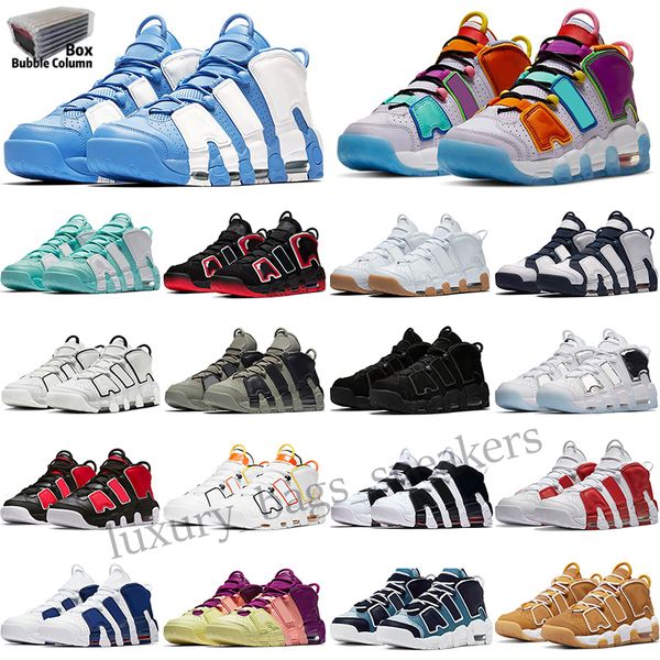 

designer men basketball shoes uptempos island green raygun bulls hoops pack sky university blue men women high premium trainer sneakers