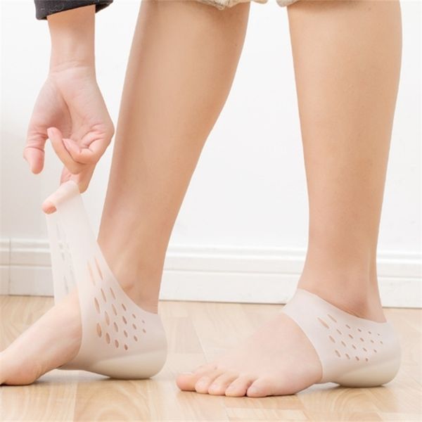 

heightening pad invisible female insole silicone mens heel cover cushion socks leisure artifact 220611, White;pink