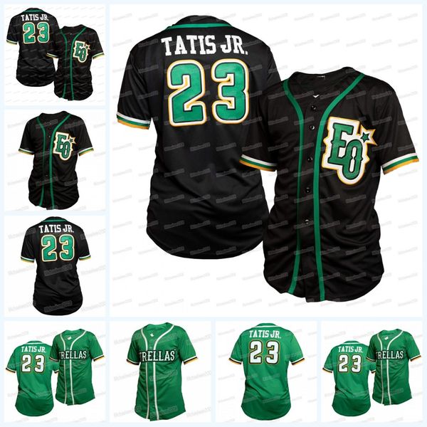 

custom estrellas orientales baseball jersey 23 fernando tatis jr. 22 miguel sano jerseys team black green stitched man shirts, Blue;black