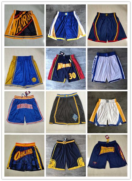 

golden state''warriors''men throwback basketball shorts pocket, Black