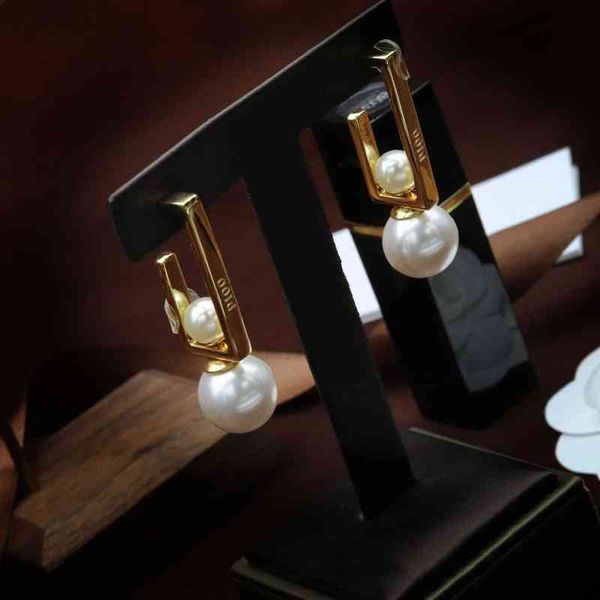 

jewel letter pearl earrings 925 silver needle female earrings jewelry star red earrings, Golden