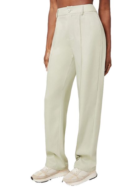 

high waist press crease straight leg pants i9mg#, Black;white