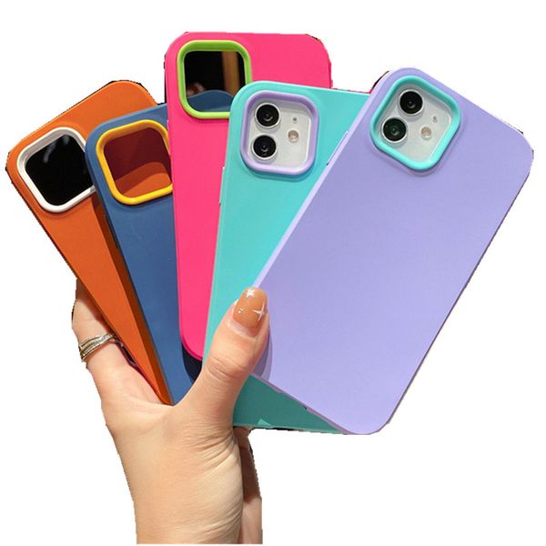 

candy cell phone cases soft liquid silicone cover for iphone 13 12 11 pro max xs xr x plus huawei mate 20 case
