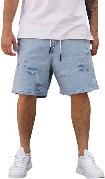 

relaxed jeans casual shorts spring mens pocket sports summer bodybuilding denim short pants jeans 47pb#, White;black