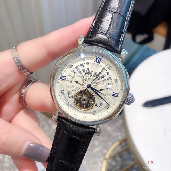 

men's watch business automatic machine big flywheel jiang hollow out five needle watch ff
