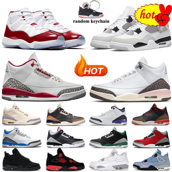 

4s basketball shoes mens unc 6s white oreo fire red bred patent 12s playoffs 13s flint men sport sneakers trainers size 5.5-13, Black