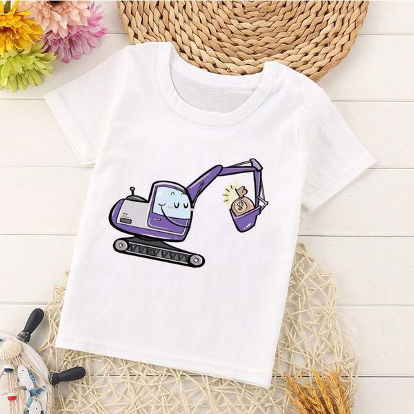 T-shirts 24M-8T Sommer Kinder Kleidung Casual Mädchen T Shirts Bagger Cartoon Neuheit Mädchen Kawaii Junge Hemd oansatz Sport ShirtT-shirts