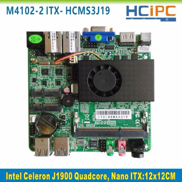 Anakartlar ITX-HCMS3J19 Celeron J1900 Dört Çekirdek Nano ITX Anakart Gömülü Ana Pano Koçlu Banolar