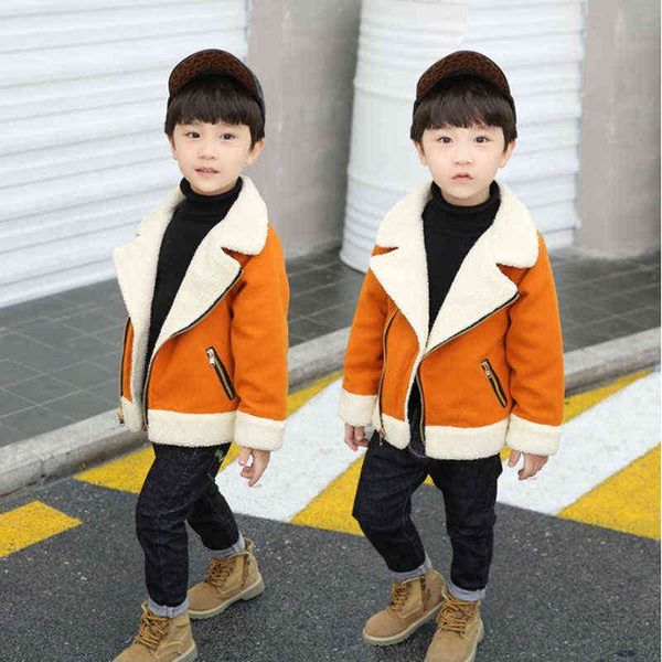 

winter baby boys warm jackets outerwear kids birthday party fashion thick jacket 1-4 year baby gentleman cashmere jackets jacket j220718, Blue;gray