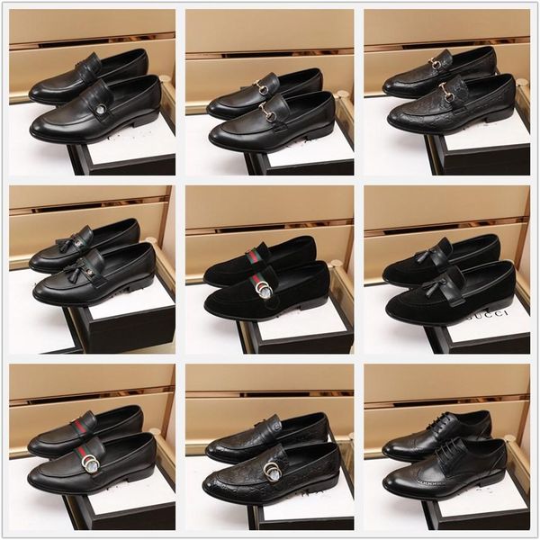 

yy classic retro men's casual shoes crocodile pattern slip-on leather shoe luxury brand business designer dress shoes office moccasins, Black