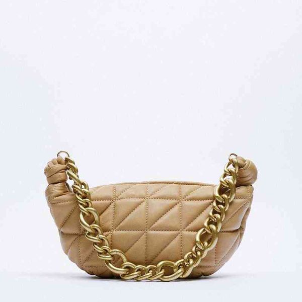 

brands thick chains hobos women shoulder bags designer lingge handbags luxury pu leather quilted lady bag small tote purses 2021 g220421