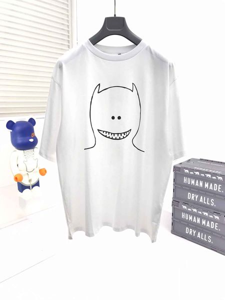 

men's t-shirts round neck embroidered and printed polar style summer wear with street pure cotton qe3, White;black