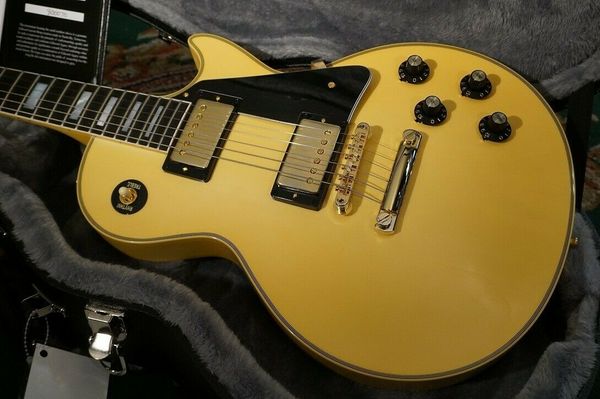 

custom shop japan limited 1974 les custom "aged classic white" vos electric guitar