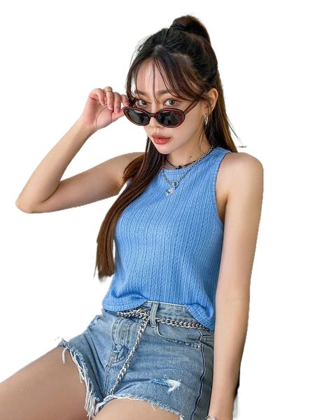 

dazy solid textured t.ank b8rp#, White