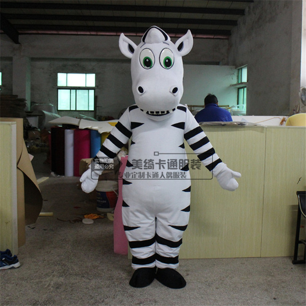 

mascot doll costume zebra cartoon costume walking puppet costume propaganda performance wear doll performance animal headgear, Red;yellow