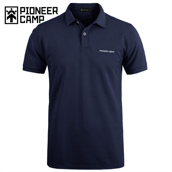 Camp Abbigliamento Uomo Polo Business Casual Solido Maschile Manica Corta Puro Cotone di Alta Qualità 220615