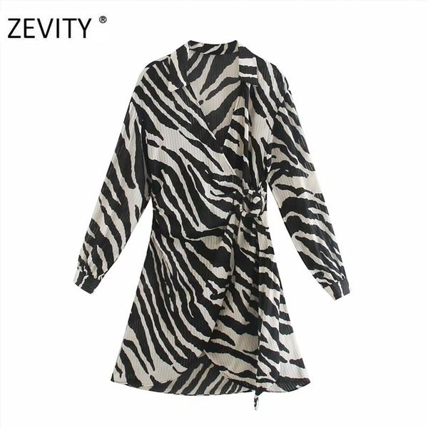 

zevity women vintage animal texture print sashes mini dress female batwing sleeve kimono vestido chic casual slim dresses ds4266 210401, Black;gray