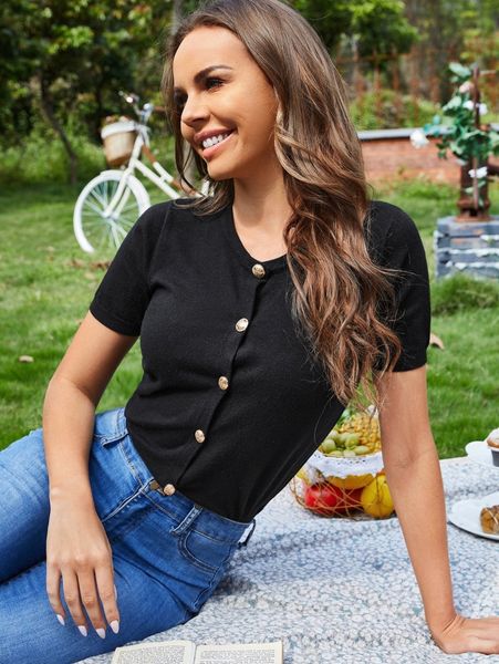 

solid button through cardigan c5q5#, White;black