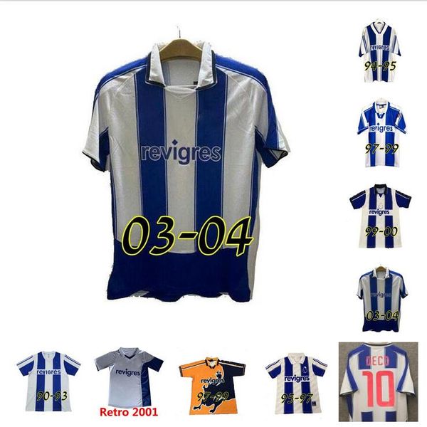 

porto retro soccer jersey 1994 95 97 99 2001 03 04 cup final home away men deco finals vintage football shirt kits classic uniform mccarthy, Black;yellow