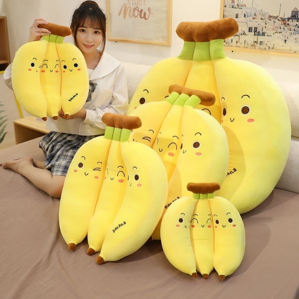 35 70 cm Kreative Cartoon Banane Plüsch Kissen Kawaii Sofa Kissen Baby Spielzeug Nette Puppe Kinder Obst Spielzeug Kind Geschenk 220531