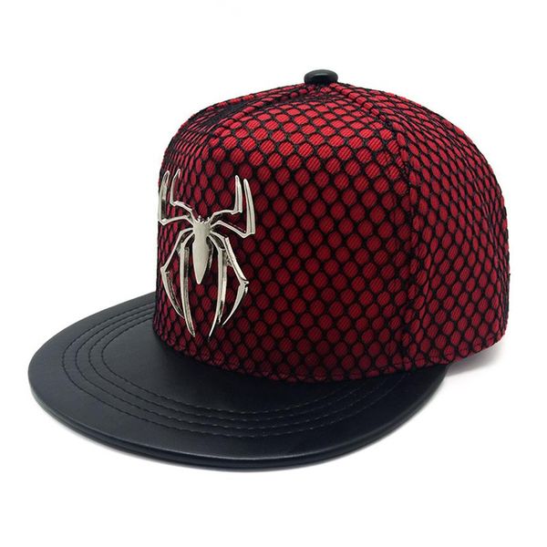 

metal spider attached designer dad hats net hip hop ball caps men women hats size288d, Blue;gray