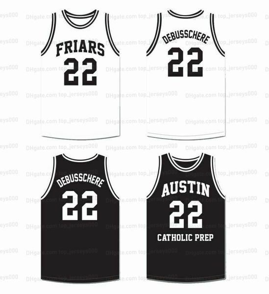 

custom 90's debusschere #22 high school basketball jersey men's all stitched white black any name number xxs-6xl quality, Black;red